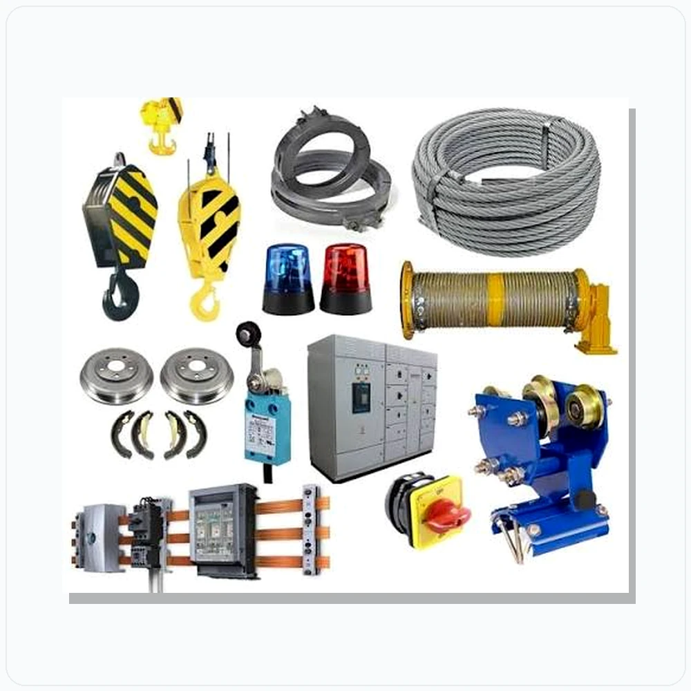 Crane accessories collage